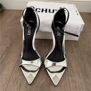 Schutz Silver Women's Heels